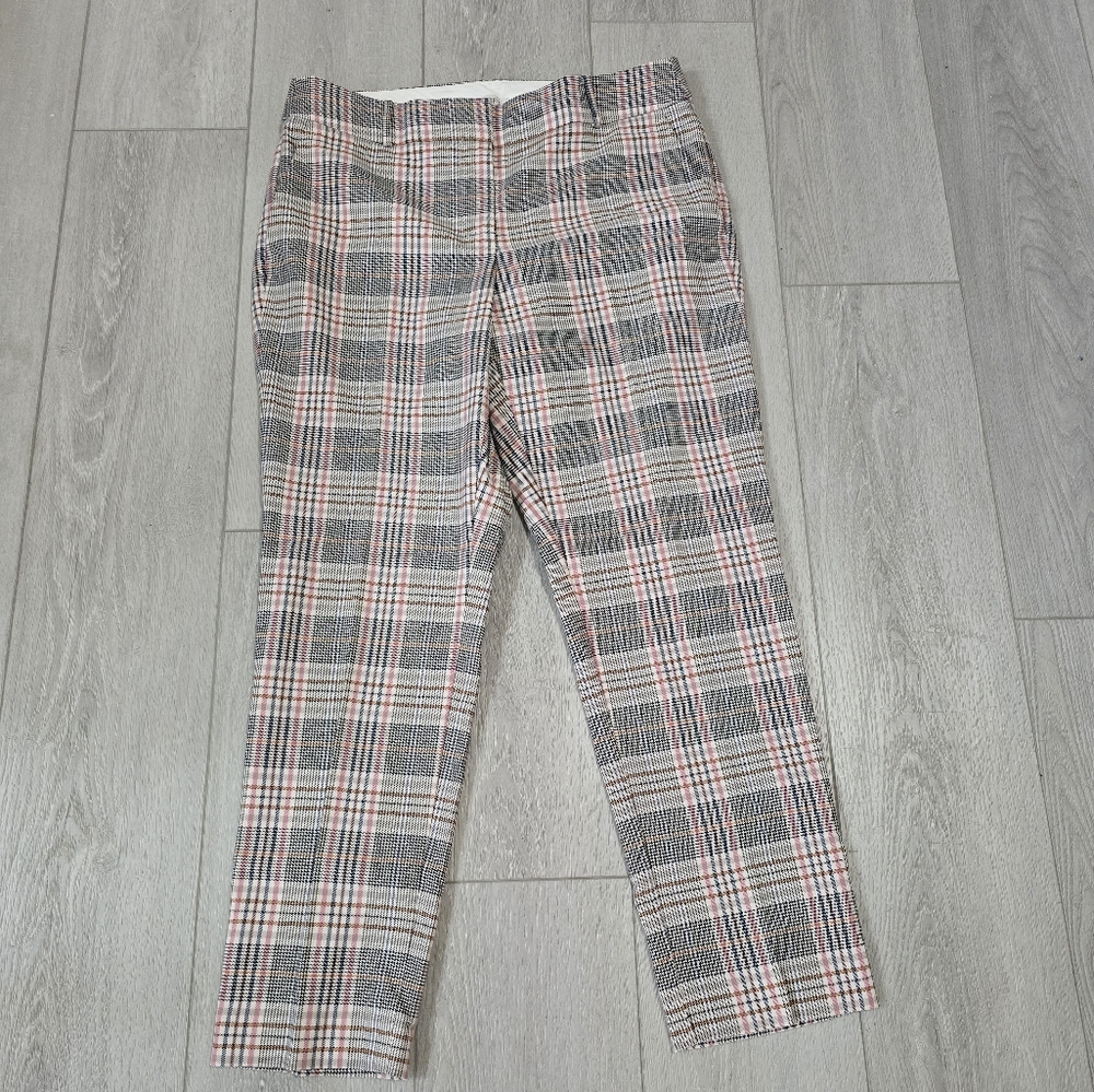 LOFT Plaid Pants Curvy Slim Size 8